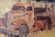 \'The Old Car Hauler\' 6x9 Oil on Linen