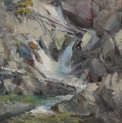 'Below Chasm Falls' 12x12 Oil on Linen