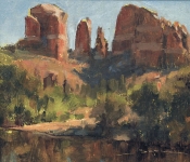 \'Cathedral Rocks\' 8x8 Oil on Linen