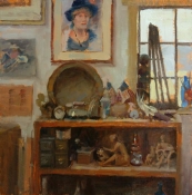 'In A Master's Studio' 12X12 Oil