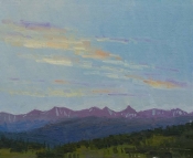 'Before Sunrise Over Copper Mtn.' 10x12 Oil on Linen