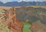 'Colorado River Bends' 6x8 Oil on Linen