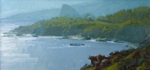 'Kahakaloa Headlands' 8x16 Oil on Linen