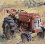 'Ole Red' 6x6 Oil on Linen