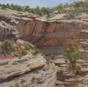 'White Canyon Alcove' 12x12 Oil on Linen