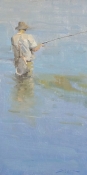 'A Line in the Water' 12x6 Oil on Linen
