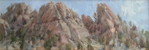 'Browns Canyon Outcrops' 8x24 Oil on Linen