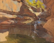 'Pine Creek Falls' 10x12 Oil on Linen