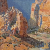 'Big Bend From Hidden Canyon' 12x12 Oil on Linen