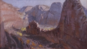 'Big Bend From Scouts Lookout' 12x20 Oil on Linen