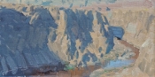 'Colorado River Bends' 4x8 Oil on Linen