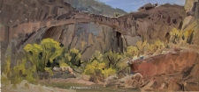 'Escalante Canyon Bridge' 6x12 Oil on Linen