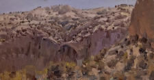 'Escalante Canyon Bridge Far' 6x12 Oil on Linen