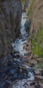 'Gorge Falls' 8x4 Oil on Linen
