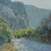 'Malibu Creek Canyon' 8x8 Oil on Linen