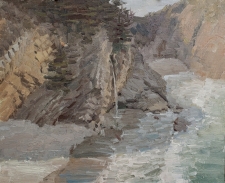 'McWay Falls' 10x12 Oil on Linen