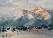 'Mount Shavano View' 8x12 Oil on Linen