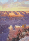 'Sunset on the South Rim' 12x8 Oil on Linen
