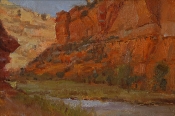 \'Canyon Reflect\' 8x12 Oil on Linen