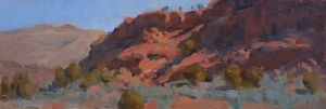 'Rocky Panorama' 6x18 Oil on Linen